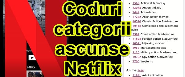 Codurile cu categoriile ascunse pe Netflix