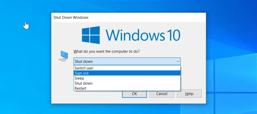 Cómo cerrar sesión (cerrar sesión) en Windows 10