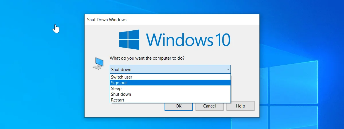 Cómo cerrar sesión (cerrar sesión) en Windows 10